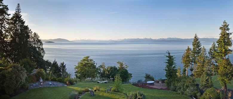 Panoramic view of the Strait of Georgia